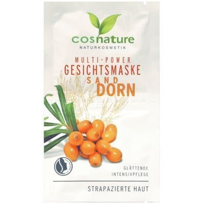 Cosnature, naturalna multi-odżywcza maska do twarzy z rokitnikiem, 2x8 ml