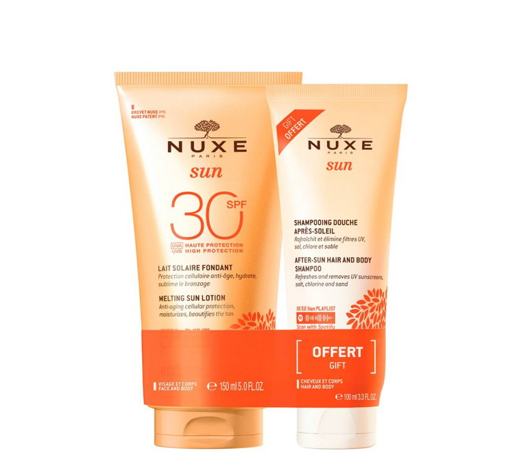 Nuxe Sun Zestaw (Mleczko do opalania SPF30 150ml + Żel pod prysznic po opalaniu 100ml)