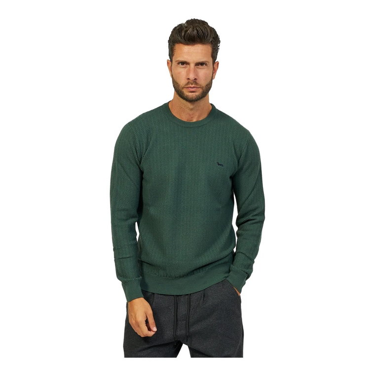 Zielony sweter męski z wełny Harmont & Blaine