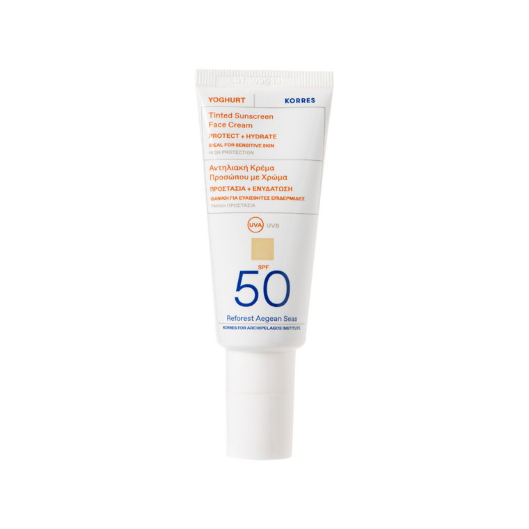Korres Yoghurt Tinted Face Sunscreen Koloryzujący krem ochronny do twarzy SPF50
