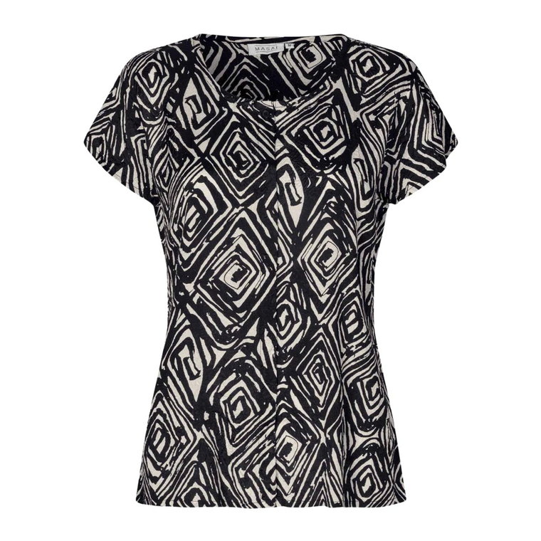 Cool Print Top & T-Shirt Czarny Masai