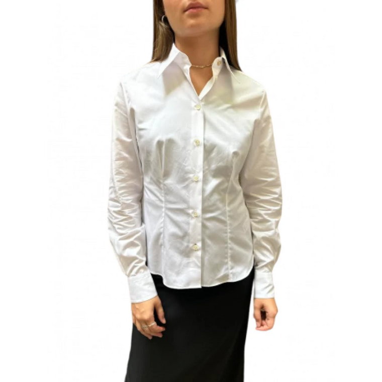 Biała dopasowana koszula z popeliny z wykończeniem Baya - W1R 327B L00050 01 Paul Smith