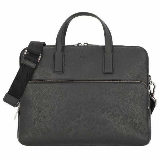 Boss Crosstown Briefcase Leather 38 cm black