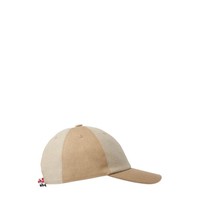 Panelowy czap baseballowy z bawełnianej tkaniny dżinsowej Thom Browne