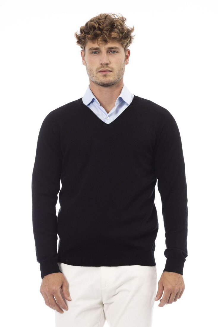 Swetry marki Alpha Studio model AU002A kolor Czarny. Odzież męska. Sezon:
