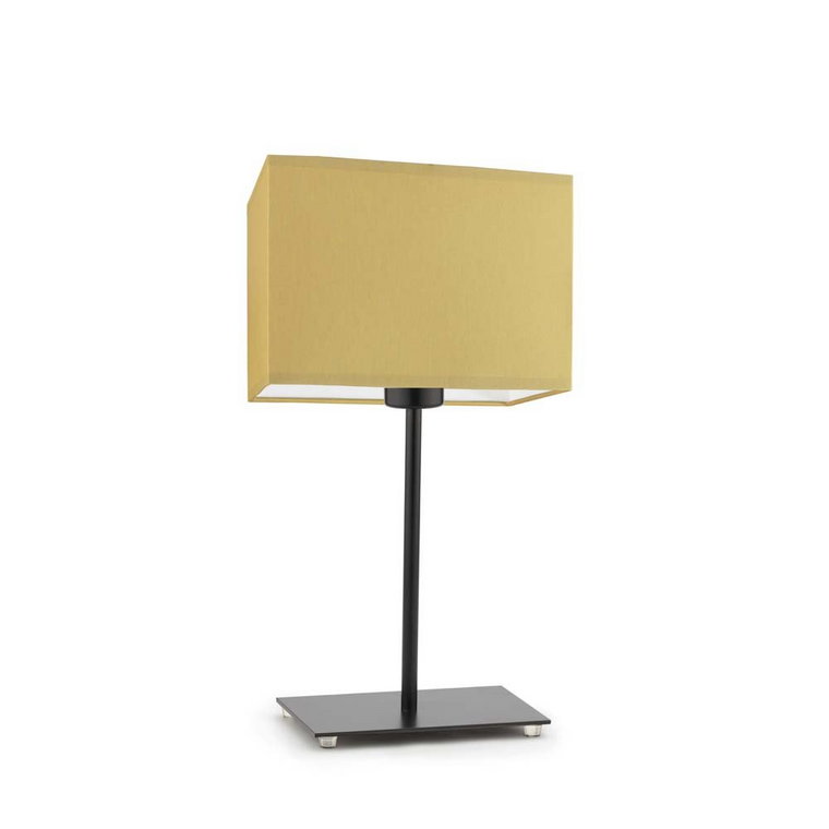 Lampka nocna LYSNE Amalfi, 60 W, E27, musztardowa/czarna, 40x20 cm