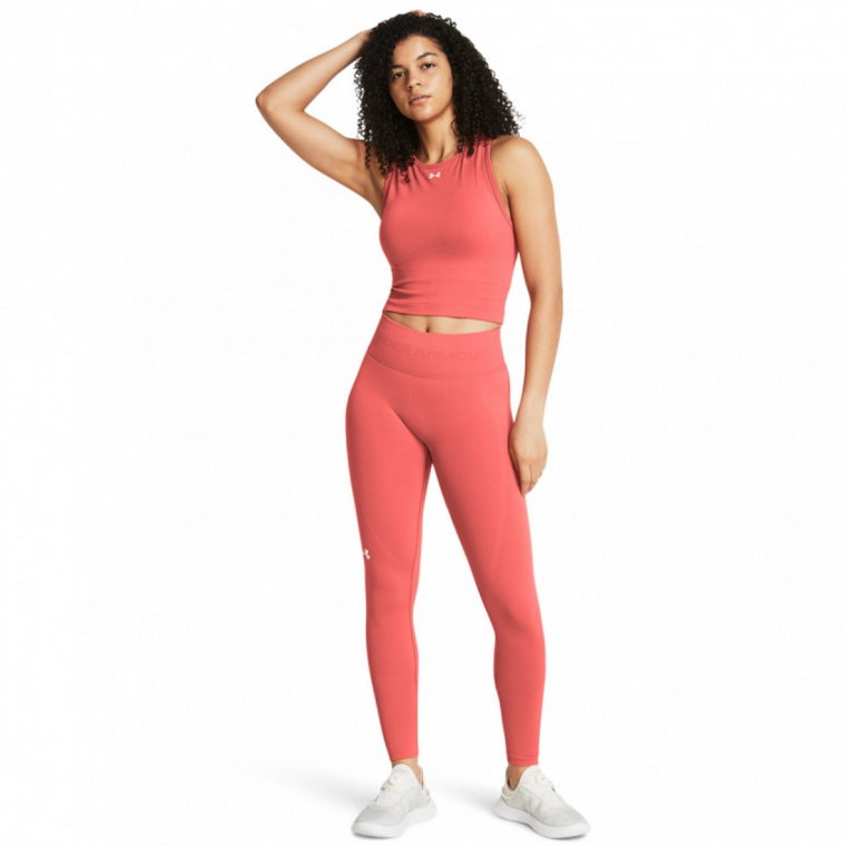 Damskie legginsy treningowe Under Armour UA Vanish Seamless Legging - łososiowe