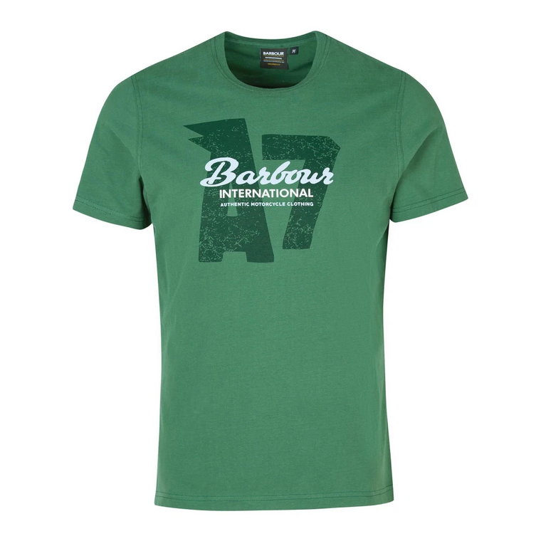 T-shirt z graficznym nadrukiem w kolorze Racing Green Barbour