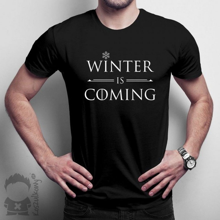 Winter is coming - męska koszulka z nadrukiem