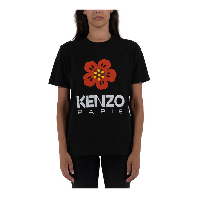 Koszulka z Kwiatowym Logo Kenzo