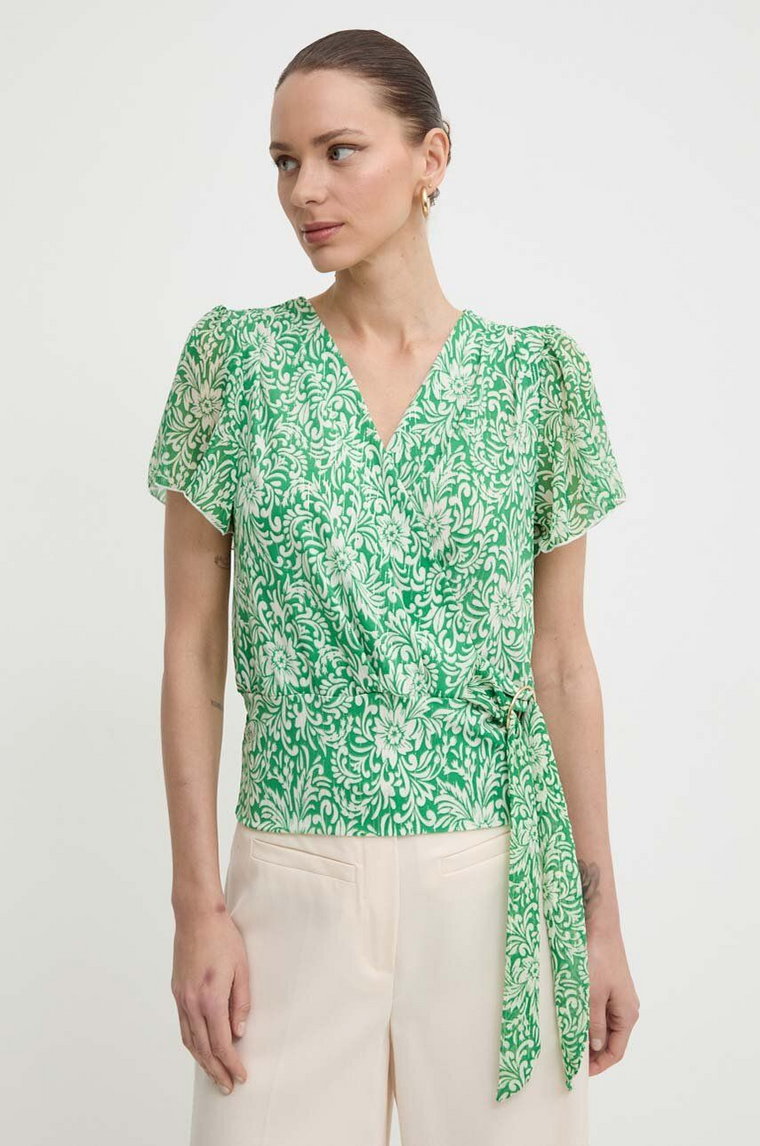 Morgan bluzka DRICHIE damska kolor zielony wzorzysta DRICHIE