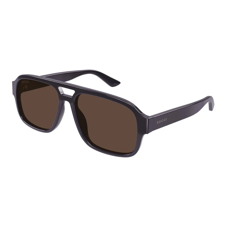 Szare/brązowe okulary przeciwsłoneczne Gucci