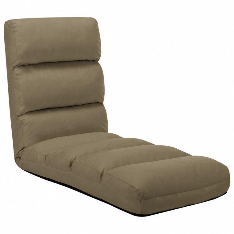 Składane krzesło podłogowe, cappuccino, sztuczna skóra kod: V-325251