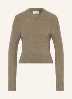 Ami Paris Sweter Z Dodatkiem Alpaki beige