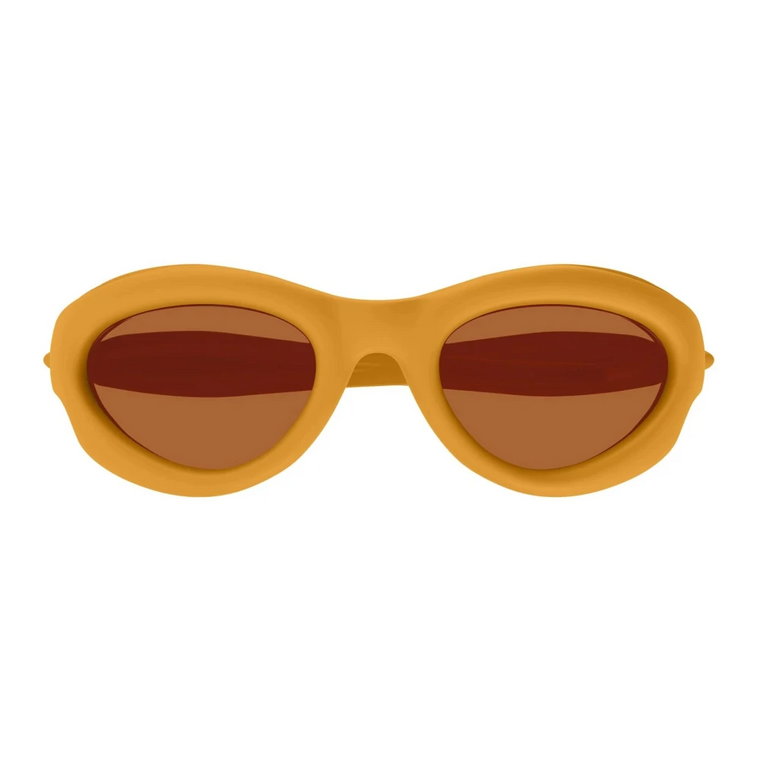 Pomarańczowe Oversized Statement Okulary przeciwsłoneczne Bottega Veneta