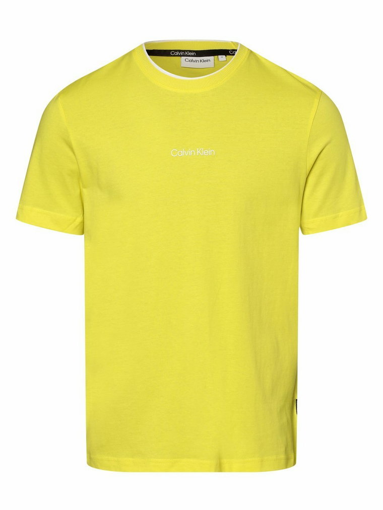 Calvin Klein - T-shirt męski, żółty