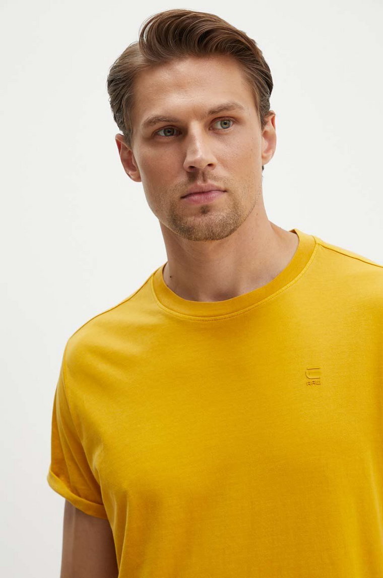 G-Star Raw t-shirt bawełniany x Sofi Tukker męski kolor żółty gładki