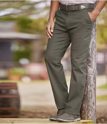 Twillowe spodnie chino Rodeo Mężczyzna Atlas for Men - Kolor : Khaki - Rozmiar : 64