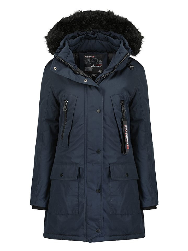 Geographical Norway Parka "Corta" w kolorze granatowym