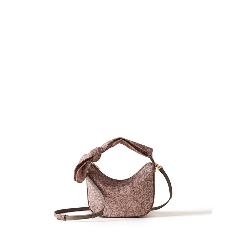 Luna Bag Petite - Zrecyklingowany Nylon & Skórzany Hobo Borbonese