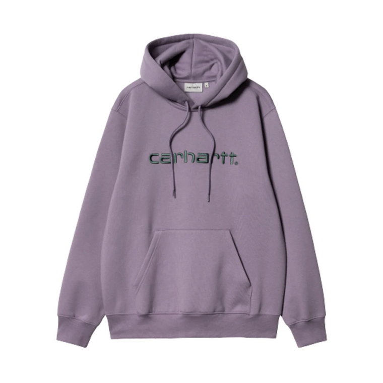 Fioletowy hoodie z nadrukiem logo Carhartt Wip