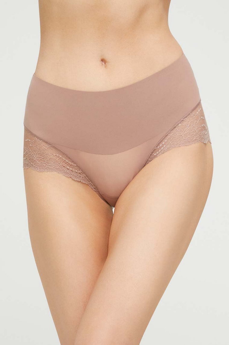 Spanx figi modelujące kolor brązowy z koronki