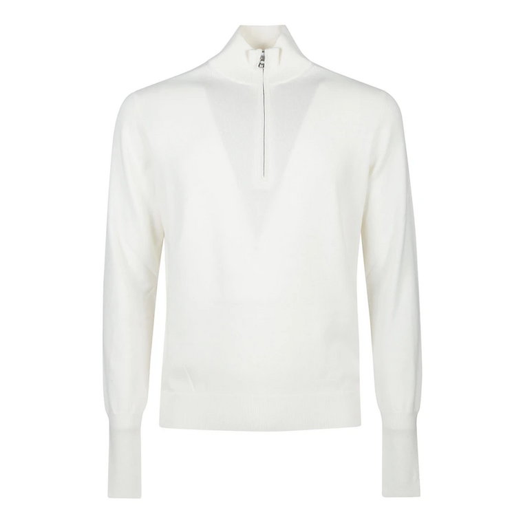 Biała Sweter z Półzamkiem Ballantyne
