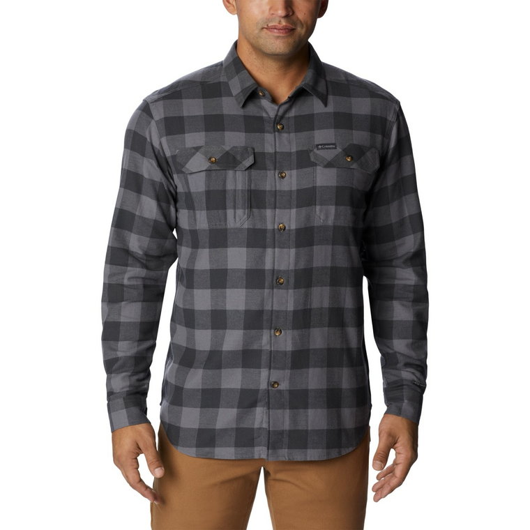 Męska koszula flanelowa Columbia Flare Gun Stretch Flannel Shirt city grey twill buffalo check - XL