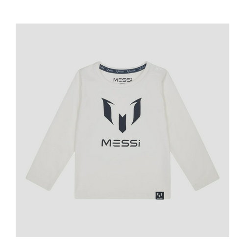 Koszulka z długim rękawem dla dzieci Messi S49319-2 122-128 cm Biała (8720815173080). Bluzki chłopięce z długim rękawem