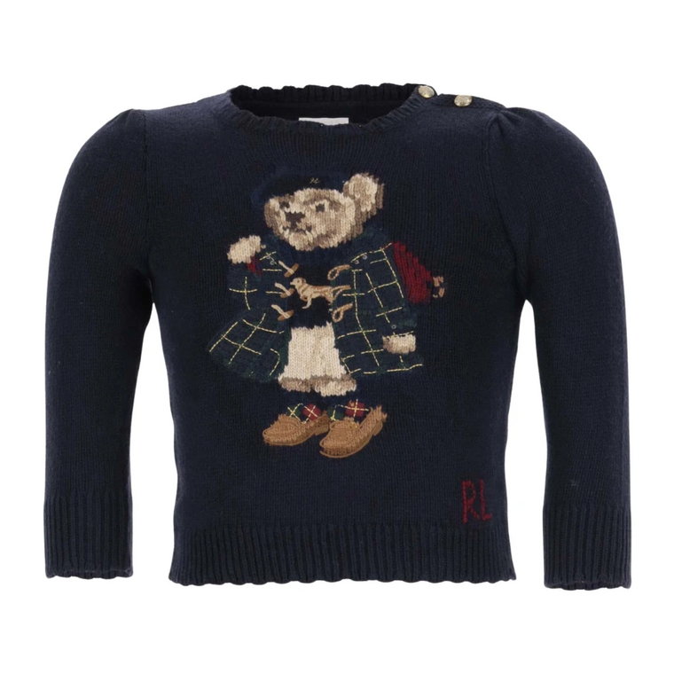 Granatowy Sweter z Bawełny z Polo Bear Polo Ralph Lauren