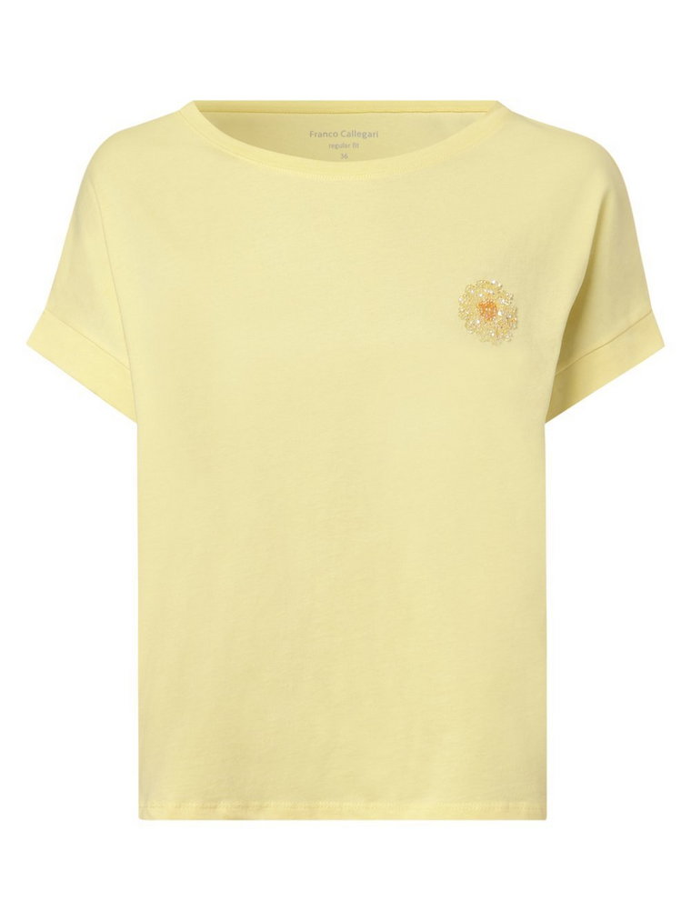 Franco Callegari - T-shirt damski, żółty