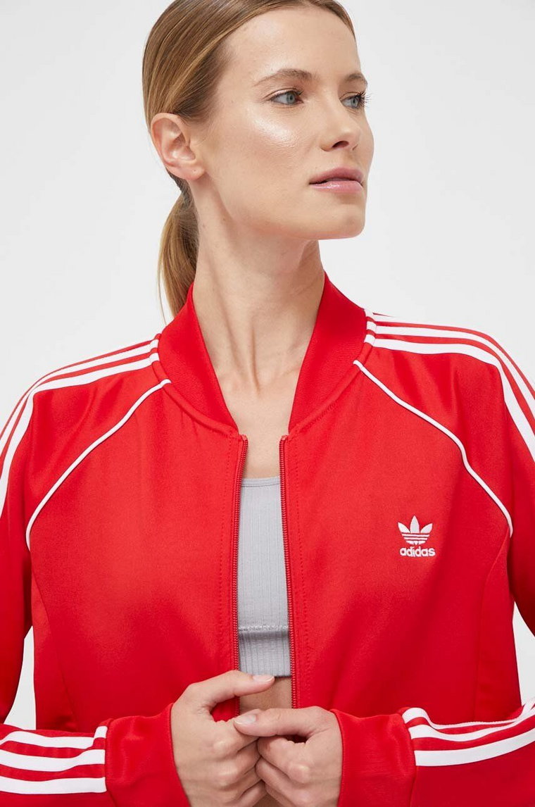 adidas Originals bluza damska kolor czerwony z aplikacją IK4032