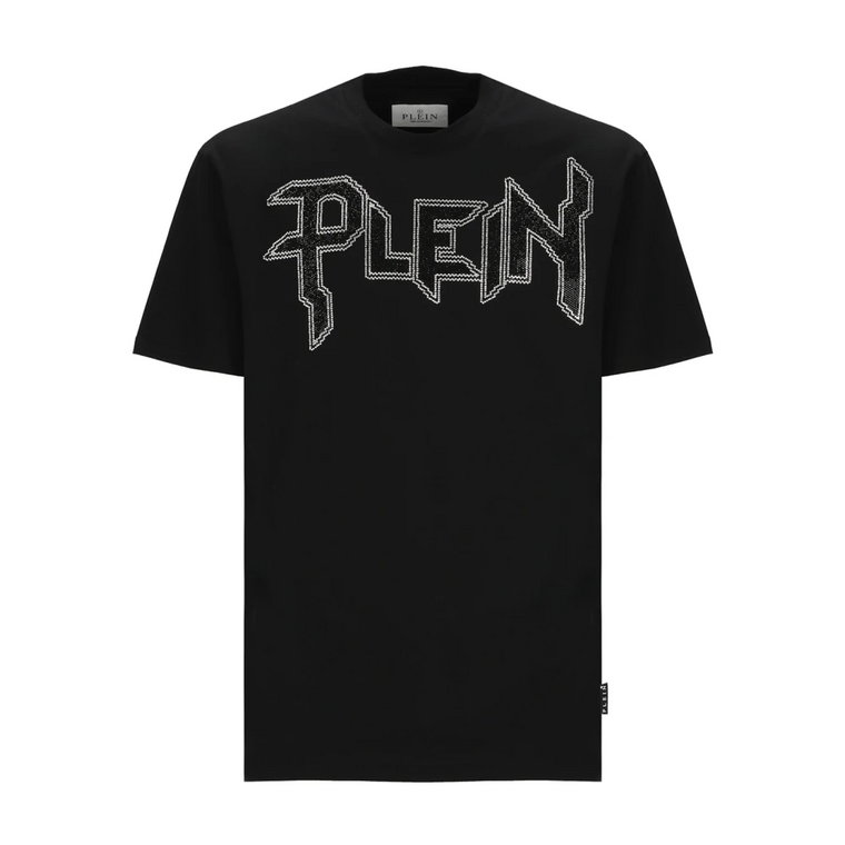 Czarna bawełniana koszulka z logo Philipp Plein