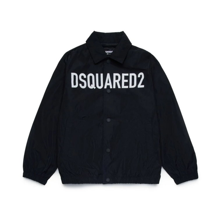 Czarne Płaszcze dla Mężczyzn Dsquared2