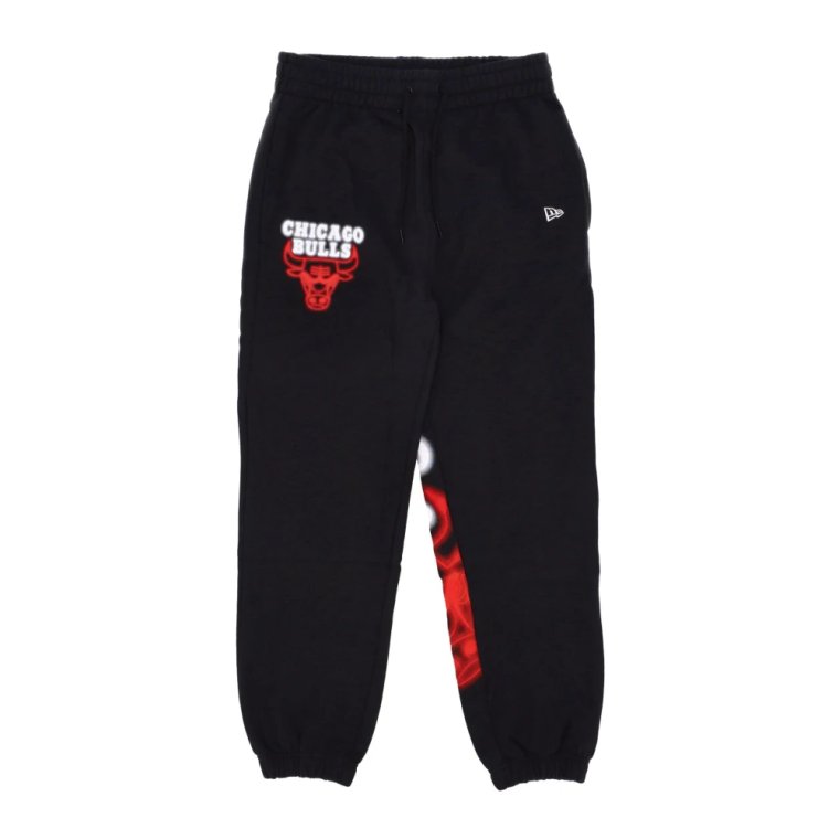 Chicago Bulls Logo Sweatpants Jogger Czarno-Czerwone New Era