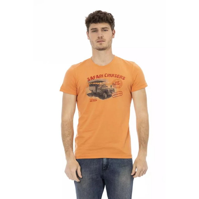 Elegancka Pomarańczowa Koszulka z Krótkim Rękawem Trussardi