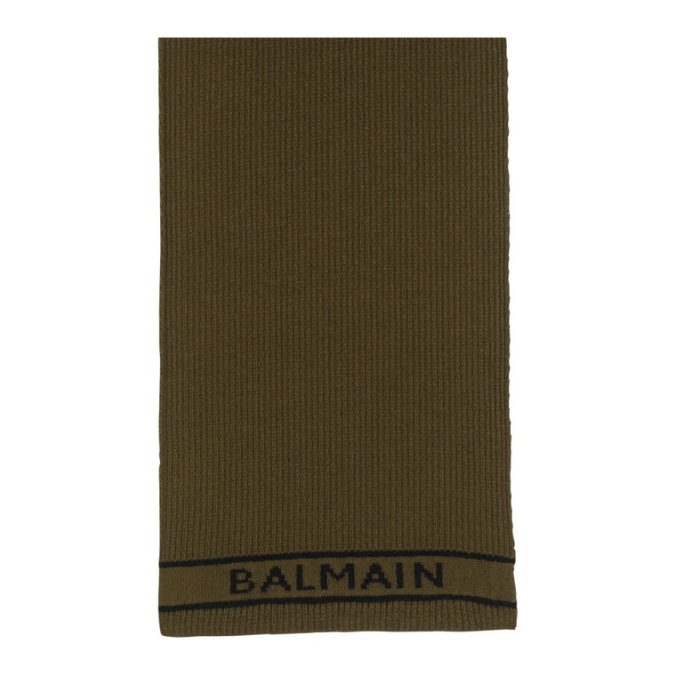 Wool scarf with logo Balmain