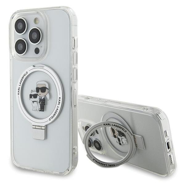 Karl Lagerfeld KLHMP13LHMRSKCH iPhone 13 Pro / 13 6.1" biały/white hardcase Ring Stand Karl&Choupettte MagSafe