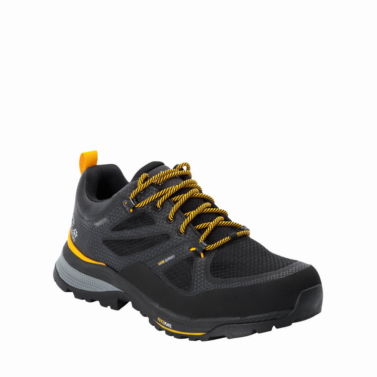 Buty męskie trekkingowe Jack Wolfskin FORCE STRIKER TEXAPORE LOW M black / burly yellow XT - 42