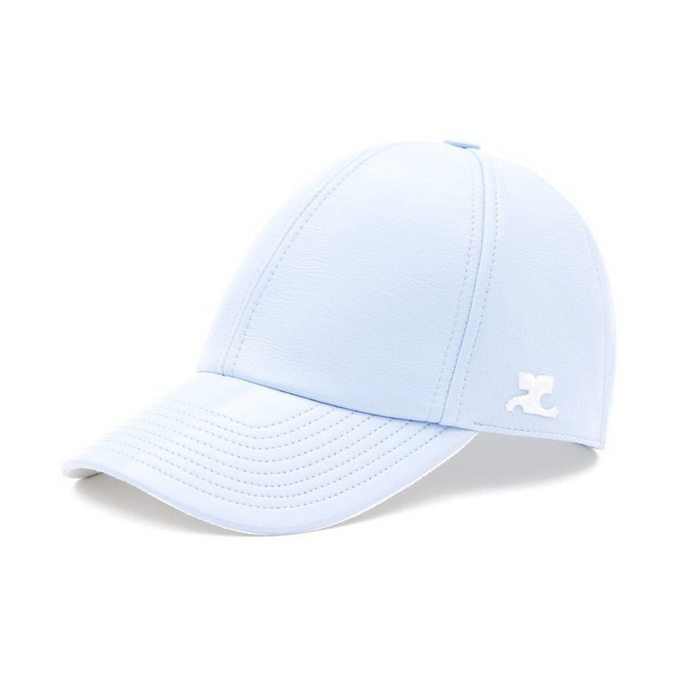Niebieska czapka baseballowa z logo Courrèges