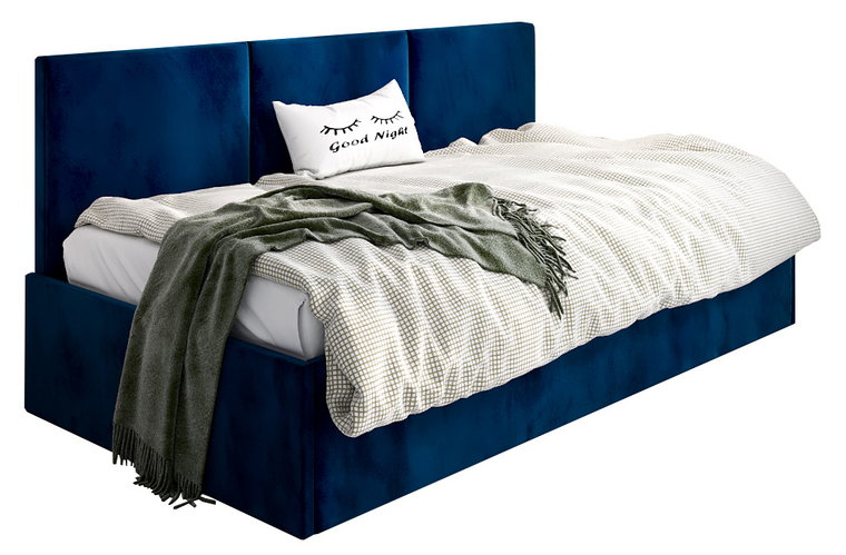 Granatowe łóżko tapicerowane Sorento 4X - 3 rozmiary