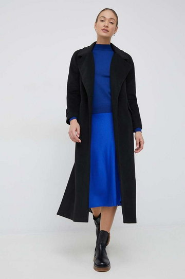 XT Studio płaszcz damski kolor czarny przejściowy