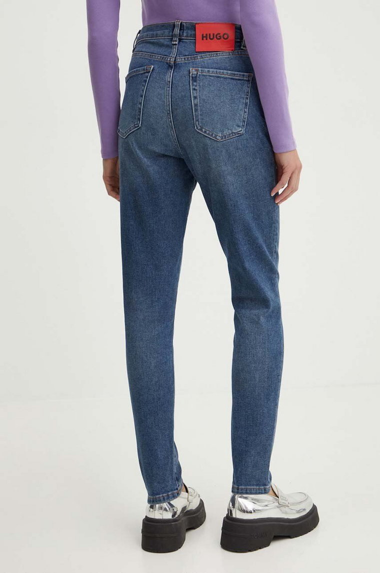 HUGO jeansy damskie kolor granatowy 50519543