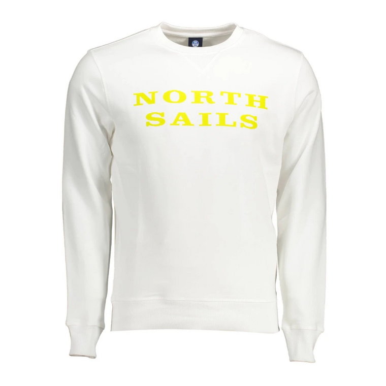 Biała Bawełniana Bluza z Nadrukiem North Sails