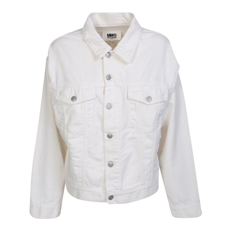 Biała kurtka z wycięciami Ss23 MM6 Maison Margiela