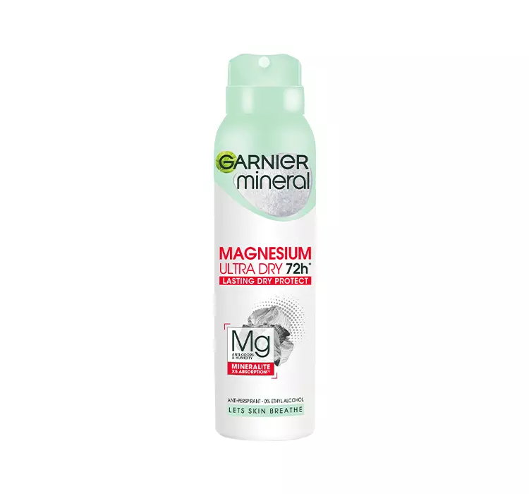 GARNIER MINERAL MAGNESIUM ULTRA DRY 72H ANTYPERSPIRANT W SPRAYU DLA KOBIET 150ML