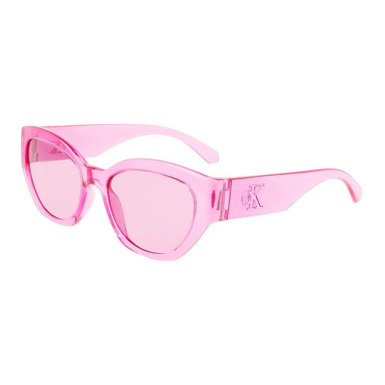 Przezroczyste różowe okulary przeciwsłoneczne Ckj22634S Calvin Klein