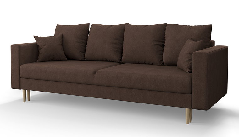 Ciemnobrązowa sofa rozkładana - Diamante