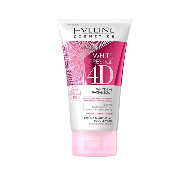 EVELINE WHITE PRESTIGE 4D WYBIELAJĄCY PEELING DO TWARZY 150ML