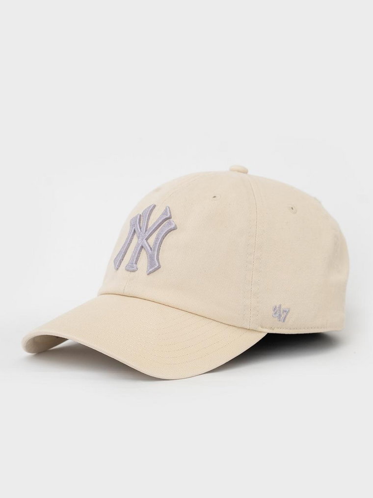 Czapka Z Daszkiem Baseball Kremowa 47 Brand New York Yankees MLB Clean Up W Noo Loop Label